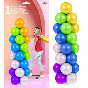 Sublimez votre décoration de fête avec notre colonne pour ballons. Facile à assembler et stable grâce à son système de lestage à eau, elle vous permettra de créer une impressionnante structure de ballons sans l'utilisation d'hélium.