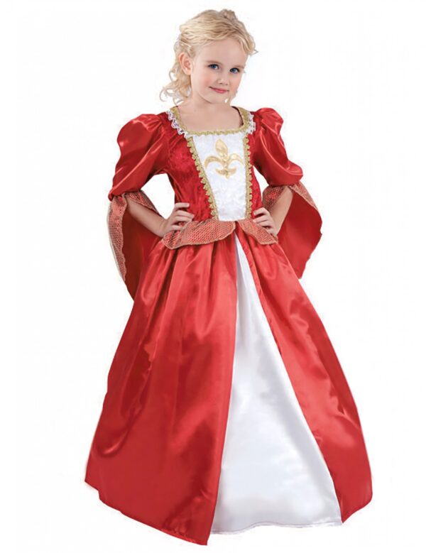Déguisement Princesse Médiévale Fille – Effet satiné Un costume royal, raffiné et confortable, idéal pour faire rêver toutes les petites passionnées de contes et d’histoires médiévales.