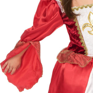 Déguisement Princesse Médiévale Fille – Effet satiné Un costume royal, raffiné et confortable, idéal pour faire rêver toutes les petites passionnées de contes et d’histoires médiévales.