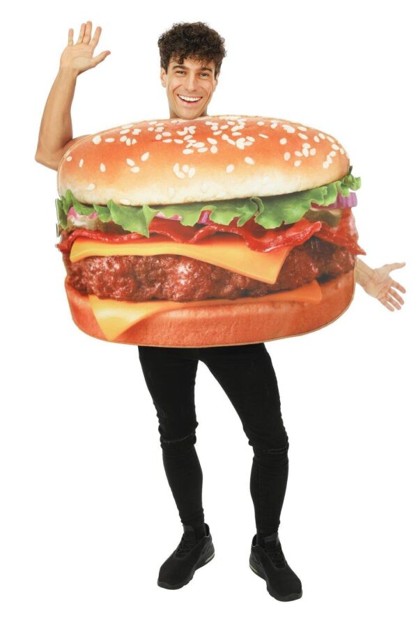Faites sensation et apportez une touche d'humour à votre prochaine fête avec notre déguisement de Burger. Ce costume original et amusant vous transformera en un délicieux hamburger pour toutes vos occasions festives.
