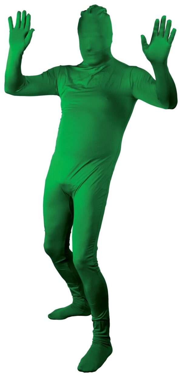 Devenez une silhouette amusante et polyvalente avec notre déguisement seconde peau vert. Ce costume intégral et extensible vous couvrira de la tête aux pieds, vous offrant une liberté de mouvement totale pour toutes vos fêtes costumées.