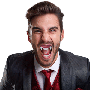 Transformez-vous en vampire mythique avec ces dents de vampire réalistes, parfaites pour Halloween, des soirées à thème ou toute fête où la terreur et l’élégance se rencontrent. Faciles à installer et à enlever, ces dents sont confortables et réutilisables pour que vous puissiez incarner la créature des ténèbres toute la nuit !