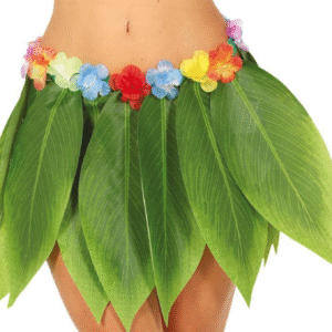 Pas besoin de billet d’avion pour Hawaï ! Cette jupe Hawaïenne ornée de feuilles vous transporte directement sous les cocotiers. Fluide, légère, et pleine de style, elle est idéale pour les soirées à thème tropical, les enterrements de vie de jeune fille ou les cocktails endiablés.