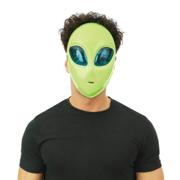 Faites une entrée intergalactique remarquée avec notre masque d'Extra-terrestre. Cet accessoire original et amusant est parfait pour toutes vos soirées costumées sur le thème de la science-fiction, d'Halloween ou pour ajouter une touche d'humour cosmique à vos événements.