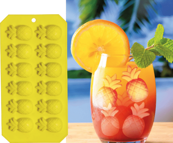 Envie de mettre du soleil dans tes boissons ? Avec ce moule à glaçons en forme d’ananas, transforme chaque cocktail, soda ou jus en une fête exotique ! Parfait pour un apéro sur la plage (ou dans le salon), un brunch vitaminé ou une soirée tropicale endiablée.