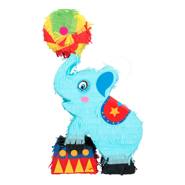 Ajoutez une touche de magie et de fun à votre fête avec notre piñata Éléphant de cirque. Facile à remplir et amusante à casser, elle est l'animation idéale pour les anniversaires, les fêtes à thème et toutes les occasions festives. Elle peut également servir de décoration originale !