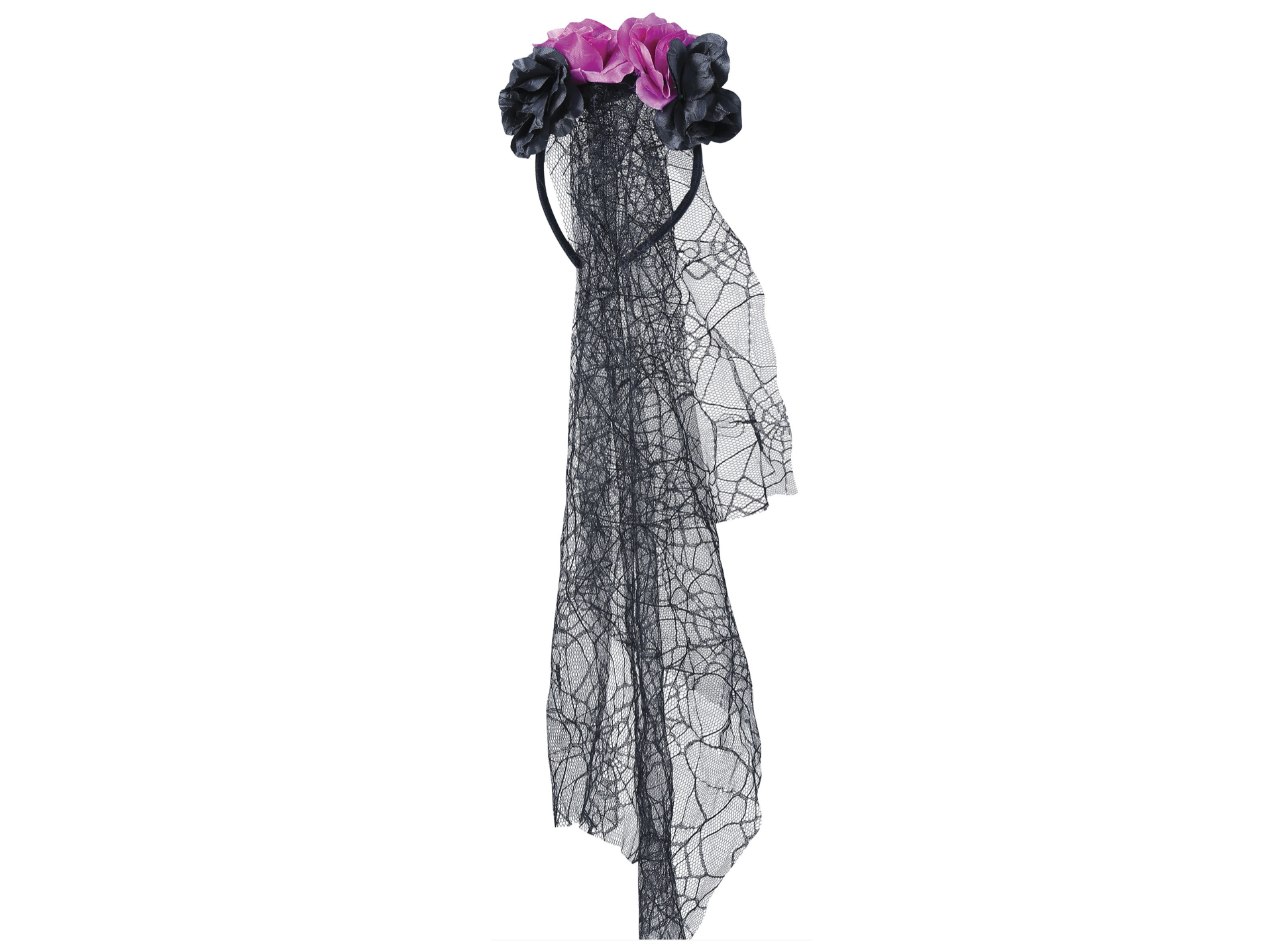 Apportez une touche de romantisme macabre à votre tenue avec ce serre-tête floral au duo sombre et mystérieux. Parfait pour les looks de sorcières élégantes, de mariées gothiques, ou simplement pour un style original et dramatique lors d’une soirée à thème.