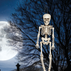 À peine sorti de sa tombe, ce squelette suspendu de 40 cm s’est invité dans votre déco ! Accroché où bon vous semble, il apporte une touche effrayante et grotesque à votre mise en scène. Son corps décharné balance au moindre souffle d’air, et son regard vide semble vous suivre du coin de l’œil. Oserez-vous croiser son chemin dans le noir ?