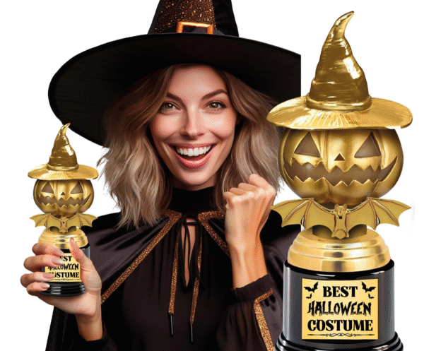 Le Trophée Citrouille du Meilleur Déguisement est l'accessoire parfait pour couronner le gagnant de votre soirée Halloween ou de votre concours de déguisements. Avec son design effrayant de citrouille et ses détails soignés, ce trophée apportera une touche de drame et de fun à vos compétitions tout en récompensant le meilleur déguisement. Parfait pour les concours de costumes, ou même comme décoration originale pour vos événements d'Halloween.