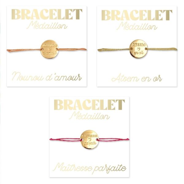 Exprimez votre gratitude de manière élégante et personnalisée avec nos bracelets médaillons. Idéaux pour remercier une maîtresse, une ATSEM ou une nounou à la fin de l'année scolaire, ces accessoires affectifs subliment le poignet et s'adaptent à toutes les tenues grâce à leurs couleurs variées et leurs messages touchants. Choix du modèle uniquement en magasin.