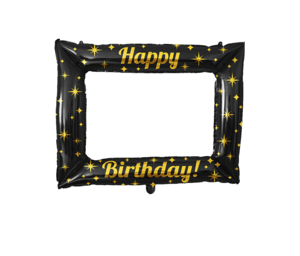 Immortalisez les moments de joie de votre anniversaire avec notre Cadre photo gonflable "Happy Birthday". Idéal pour les photobooths, les photos de groupe ou les selfies, ce cadre festif noir orné d'étoiles et des messages "Happy Birthday" dorés est l'accessoire parfait pour des souvenirs fun et mémorables de votre célébration.