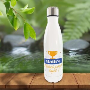 La Gourde Isotherme "Maître, Merci pour tout !" : le cadeau parfait pour une année de savoir (et de boissons à bonne température) !