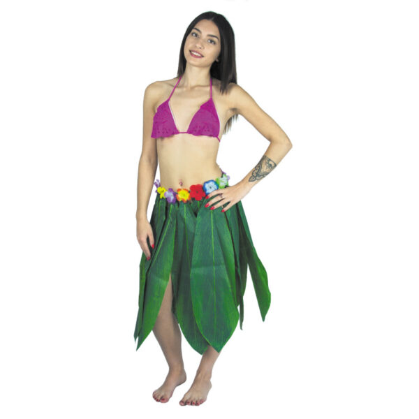 Plongez dans l'ambiance des îles avec notre Jupe Hawaïenne longue avec feuilles. Cet accessoire authentique et réaliste est idéal pour vos soirées à thème tropicales, carnavals ou événements festifs, vous garantissant un look exotique et une immersion totale dans l'esprit Aloha.