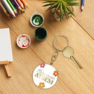 Exprimez votre gratitude et offrez un accessoire à la fois utile, élégant et affectif avec notre porte-clé "Fabuleuse ATSEM". Ce porte-clé en métal circulaire, orné de la mention "Fabuleuse ATSEM", est le cadeau idéal pour remercier votre ATSEM pour l'année scolaire et lui garantir un grand sourire !