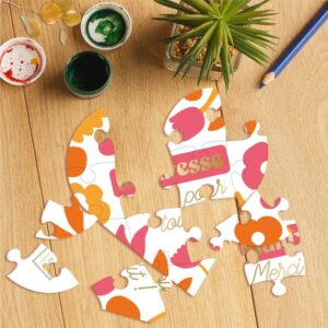 Offrez un message touchant et mémorable avec notre puzzle affectif "Maîtresse". Composé de 12 pièces formant un cœur blanc, il dévoile la mention dorée "Maîtresse merci pour tout !" une fois assemblé. Idéal pour remercier une maîtresse exceptionnelle, ce cadeau original peut être personnalisé au dos et est livré avec une enveloppe. Immense sourire aux lèvres garanti !