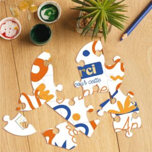 Offrez un message touchant et mémorable avec notre puzzle affectif "Merci". Composé de 12 pièces formant un cœur blanc, il dévoile la mention "Merci pour cette année !" une fois assemblé. Idéal pour remercier un(e) enseignant(e), ce cadeau original peut être personnalisé au dos et est livré avec une enveloppe. Immense sourire aux lèvres garanti !