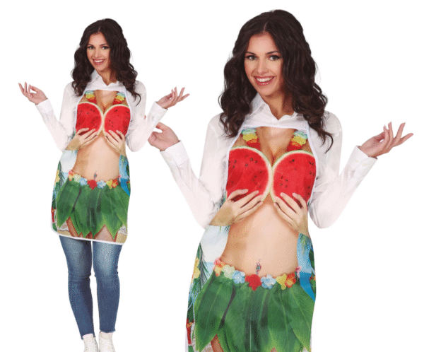 Apportez une touche d'exotisme et de bonne humeur à votre cuisine avec notre Tablier Hawaïenne. Idéal pour les barbecues, les soirées à thème ou simplement pour égayer vos préparations, ce tablier coloré et fantaisiste vous protège des taches tout en vous transportant sous les tropiques.