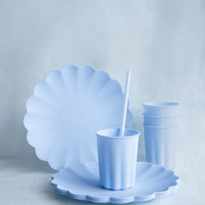 Pailles en plastique de couleur bleu clair, diamètre env. 7 mm, longueur env. 23 cm. Le set comprend une brosse de nettoyage.