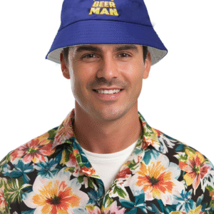 À la recherche du cadeau parfait pour l'amateur de bière dans votre vie, ou pour ajouter une touche d'humour à vos soirées festives ? Découvrez le "Bob Beer Man" ! Ce bob bleu vif arbore un logo façon super-héros avec l'inscription "BEER MAN" et deux bouteilles de bière, un clin d'œil amusant à ceux qui considèrent la bière comme leur super-pouvoir.