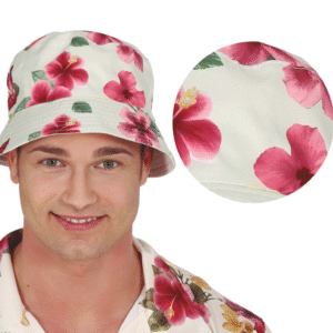 À la recherche de l'accessoire parfait pour compléter votre look estival ou pour apporter une ambiance festive à vos événements ? Notre Bob Fleuri Hawaïen est exactement ce qu'il vous faut ! Avec son motif éclatant de fleurs d'hibiscus roses sur fond blanc, il évoque instantanément les plages ensoleillées et les douces soirées tropicales. Il est parfait pour une fête hawaïenne, une journée à la plage, un festival ou simplement pour ajouter une touche de gaieté à votre quotidien.