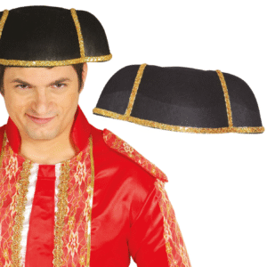 À la recherche de l'accessoire parfait pour compléter un déguisement de toréador ou pour apporter une touche d'élégance espagnole à votre tenue ? Notre Chapeau de Toréador est l'élément qu'il vous faut ! Ce chapeau noir, orné de galons dorés scintillants, capture l'essence du costume traditionnel et apporte instantanément du charisme à votre allure.