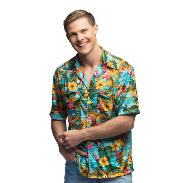 Mettez une ambiance de vacances à votre cou avec notre Chemise Paradise ! Un vêtement festif, coloré et léger, parfait pour toutes vos célébrations estivales.