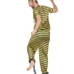 À la recherche d'un costume original et reconnaissable pour surprendre vos amis ? Notre déguisement de prisonnier jaune et noir pour homme se compose d'un haut, d'un pantalon et d'une coiffe, pour un look complet et authentique ! Le haut à rayures jaunes et noires possède un numéro d'immatriculation sur la poitrine, ajoutant une touche de réalisme et de détail qui fera la différence.