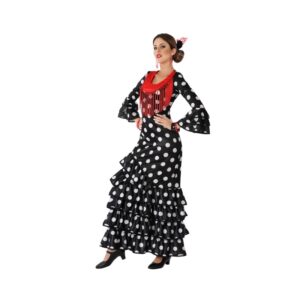 Dansez avec passion grâce à notre Déguisement Robe Noire Flamenco ! Élégante et authentique, cette robe est parfaite pour toutes vos célébrations sur le thème espagnol.