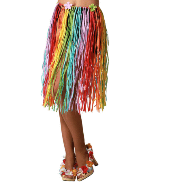 Dansez au rythme des îles avec notre Jupe Longue Hawaï Multicolore ! Un accessoire festif, coloré et léger pour toutes vos célébrations estivales.