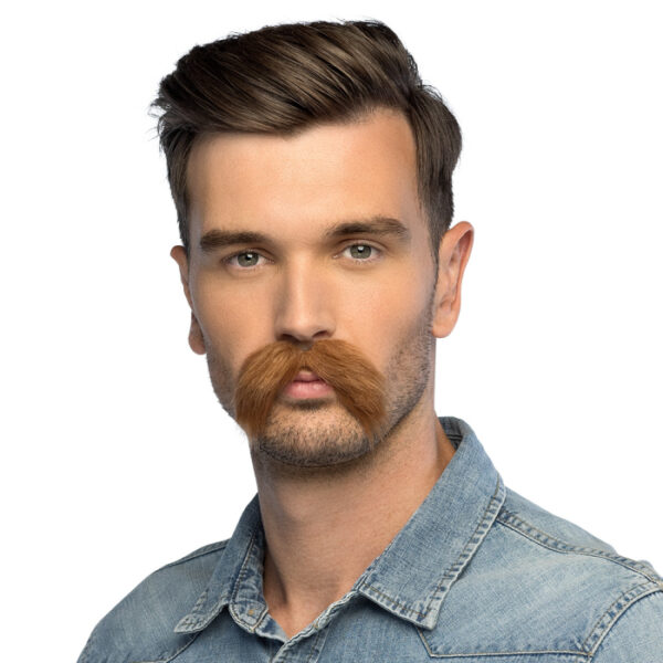 Adoptez un nouveau style avec notre Moustache Brune Adhésive ! Un accessoire simple, rapide et efficace pour tous vos déguisements et envies de transformation.