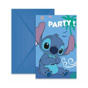 Préparez une fête inoubliable avec nos 6 Invitations Stitch ! Un ensemble adorable, pratique et parfait pour toutes les occasions festives sous le signe de l'aventure et de l'amitié.