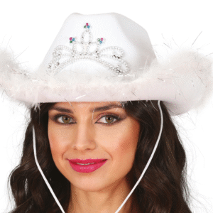 Révélez la cowgirl glamour qui sommeille en vous avec notre Chapeau de Cowgirl Boa Blanc ! Un accessoire de fête stylé, scintillant et parfait pour toutes vos célébrations.