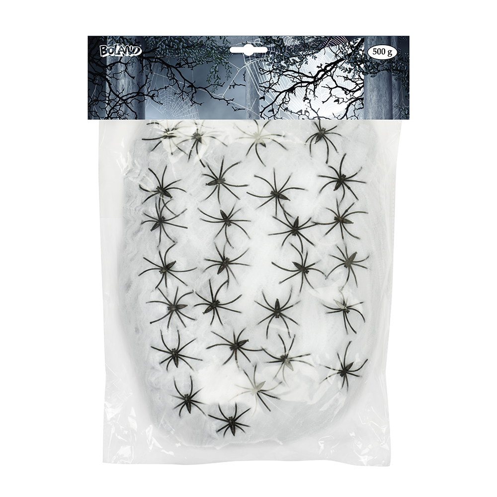 Mettez des frissons dans votre déco avec notre Toile d'araignée avec araignées ! Une décoration de fête effrayante, facile à utiliser et parfaite pour toutes vos célébrations thématiques.
