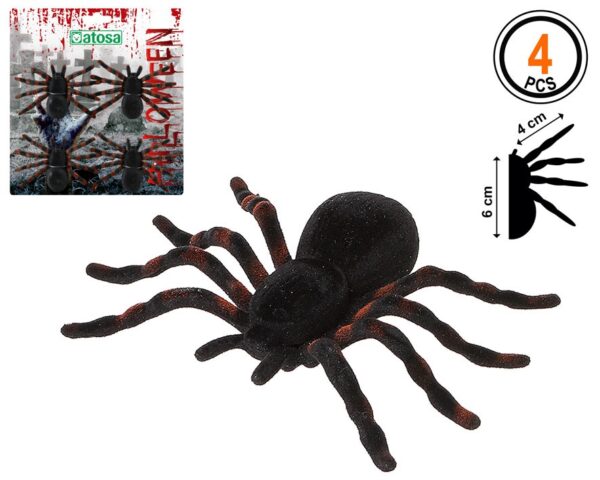 4 Araignées velues
