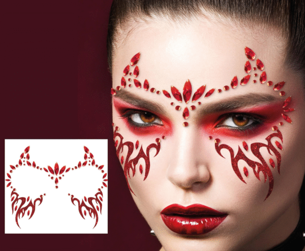 Pour un look d'Halloween qui combine élégance et effroi, ces bijoux de visage Diablesse sont l'accessoire qu'il vous faut
