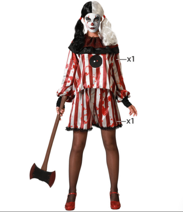 Pour un look d'Halloween qui ne passera pas inaperçu, ce déguisement de clown pour femme est le choix parfait.