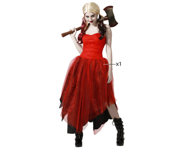 Pour un look d'Halloween à la fois effrayant et tendance, optez pour ce déguisement d'Arlequin rouge.