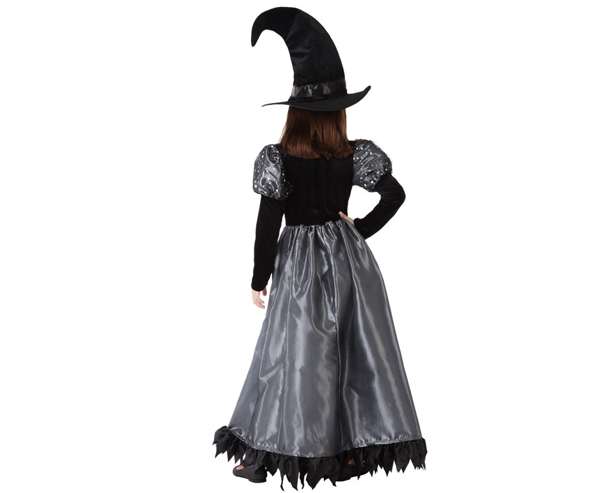 Pour un look d'Halloween à la fois élégant et effrayant, ce déguisement de sorcière grise est le choix parfait.