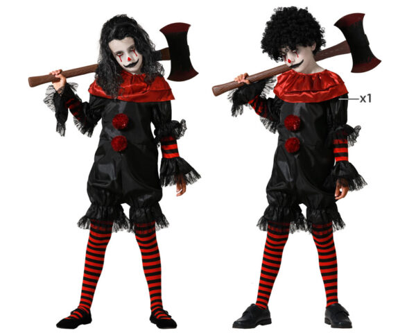 Pour un look d'Halloween qui ne passera pas inaperçu, ce déguisement de clown noir est le choix parfait.