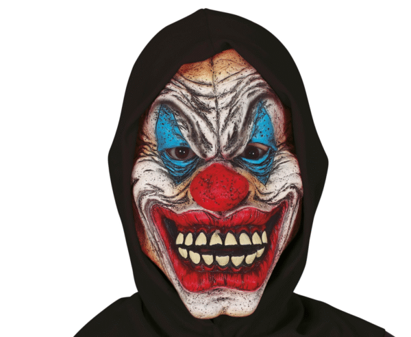 Pour un look d'Halloween qui ne passera pas inaperçu, ce masque de clown avec capuche est le choix parfait.