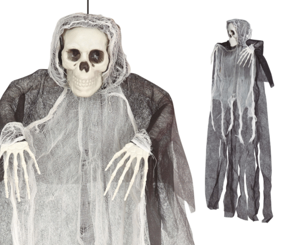 Pour une décoration d'Halloween qui fera frissonner d'effroi, cette suspension squelette est l'accessoire qu'il vous faut.