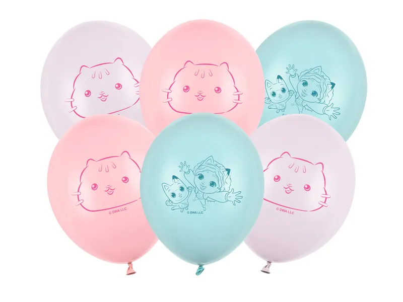 Ce pack de 6 ballons latex est l'accessoire idéal pour parfaire l'ambiance de votre fête Gabby's Chat. Les ballons sont pré-imprimés avec les motifs des personnages préférés des enfants, garantissant une décoration réussie et pleine de magie. Ils sont parfaits pour être utilisés seuls ou en bouquet avec d'autres décorations de la collection.