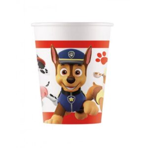 Ce lot de 8 Gobelets en carton Pat' Patrouille est l'accessoire indispensable pour une fête d'anniversaire sur le thème de ce dessin animé populaire.