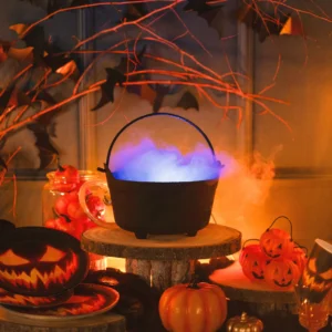 Cet appareil est parfait pour simuler une potion magique bouillonnante dans un chaudron de sorcière, bluffant vos amis et complétant votre décoration d'Halloween à merveille. Il peut également être disposé dans un seau à champagne pour une touche originale et épater vos invités.