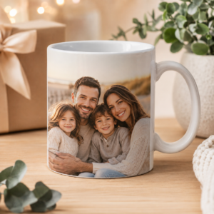 Créez votre mug personnalisé avec photo, prénom, texte ou message. Une idée cadeau originale pour anniversaire, Noël, famille, amis et toutes les occasions.