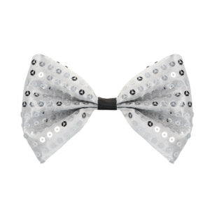 Mettez des paillettes dans votre vie avec le Gilet à sequin argent et son nœud papillon assorti. Un ensemble festif et scintillant indispensable pour vos soirées Disco et réveillons !