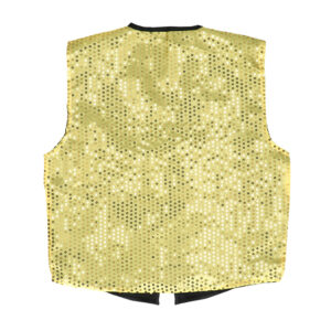Éblouissez vos invités avec notre ensemble Gilet à sequin or et nœud papillon. Un duo scintillant parfait pour vos soirées Disco, réveillons et événements festifs chic.