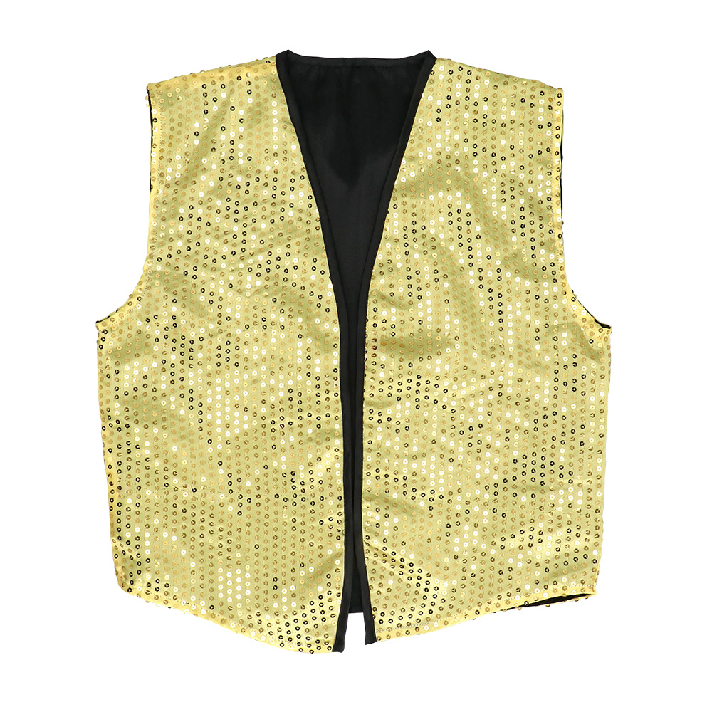 Éblouissez vos invités avec notre ensemble Gilet à sequin or et nœud papillon. Un duo scintillant parfait pour vos soirées Disco, réveillons et événements festifs chic.
