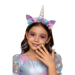 Apportez de la magie aux mains de vos enfants avec les 12 Faux Ongles motifs Licorne ! Pose facile et sécurisée. Des designs féeriques d'arcs-en-ciel et de licornes pour s'amuser.