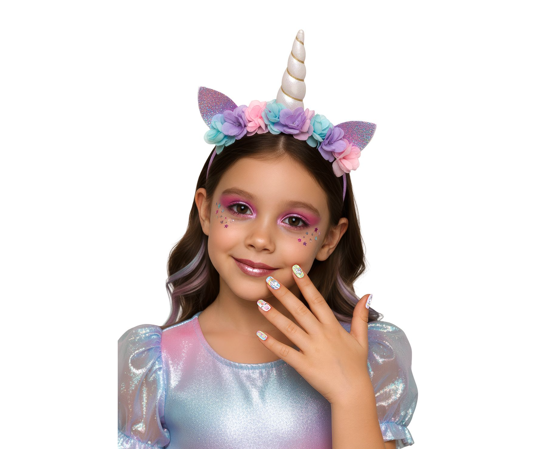 Apportez de la magie aux mains de vos enfants avec les 12 Faux Ongles motifs Licorne ! Pose facile et sécurisée. Des designs féeriques d'arcs-en-ciel et de licornes pour s'amuser.